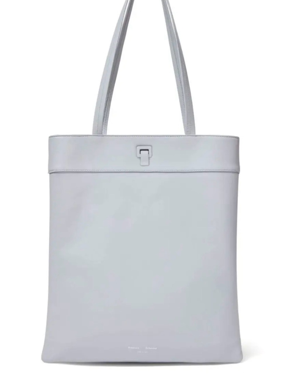 Proenza Schouler Smooth Light Gray Leather Laptop Tote
